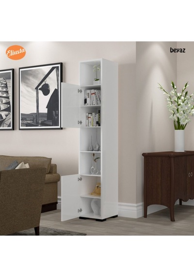 Organizer Raflı Banyo Dolabı Çok Amaçlı Dolap , Beyaz