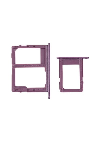 Samsung Uyumlu Galaxy J6 J600 Sim Kart Tepsisi Violet Çift
