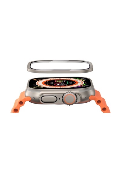 Watch Ultra 49mm Uyumlu Mohseven İwatch Seri Safir Akıllı Saat Temperli Cam Ekran Koruyucu Titanyum