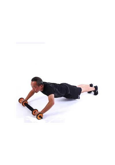 3in1 Ab Wheel Tekerlekli Mekik Aleti Elastik Fitness Bar Kol Ve Karın Kasları Bük Bük Egzersiz Aleti