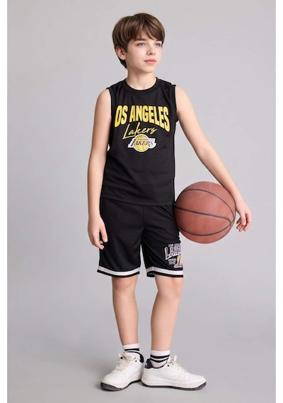 Defacto Nba Los Angeles Lakers Bisiklet Yaka Atlet Erkek Çocuk H2955a826hsbk81 Siyah-bk81