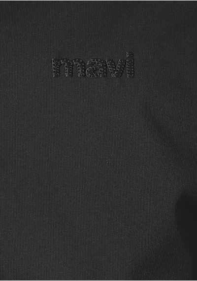 Mavi - Kapüşonlu Siyah Ceket 0110758-71379 Siyah