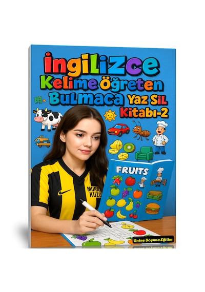 İngilizce Kelime Öğreten Bulmaca Yaz-sil Seti