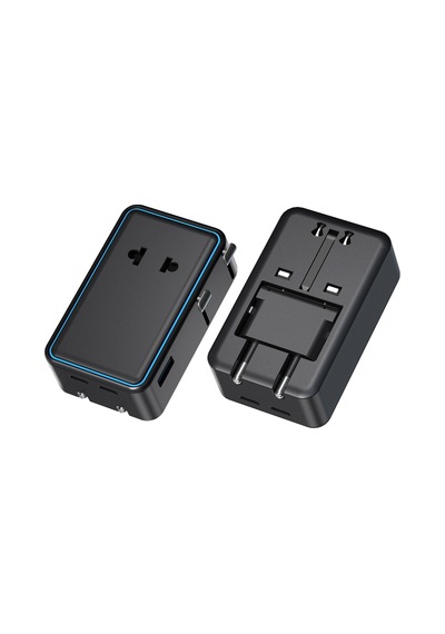 25w Evrensel Seyahat Adaptörü 2xtype-c 1xusb Eu Us Au Uk Priz Fiş Çevirici Dönüştürücü