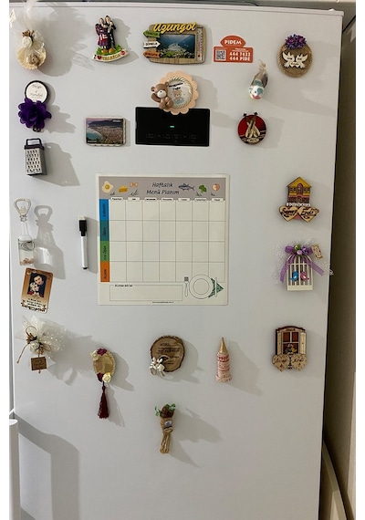 Haftalık Menü Planlayıcı Magnet Mıknatıslı Yazı Tahtası Buzdolabı (538425853)
