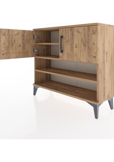 Arges Şifonyer 3 Raflı 2 Kapaklı 88x30x80 Çam-çam Atlas Çam