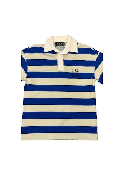 Zekids Erkek Çocuk Pamuklu Çizgili Polo Yaka Tshirt-12905-saks Saks