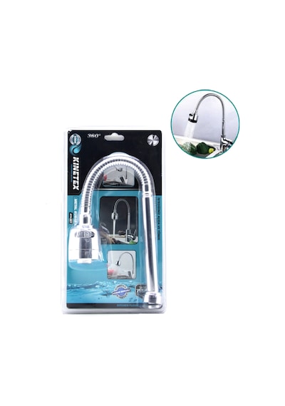 Metal Esnek Batarya Borusu 360 Yaylı, Anti-twist, Krom Başlık Diğer