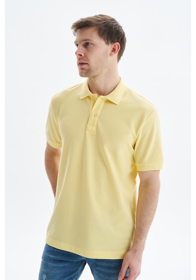 AR-MA Arma Erkek Regular Fit Basic % 100 Pamuk Pike Polo Yaka Tişört Y29374354502 Sarı