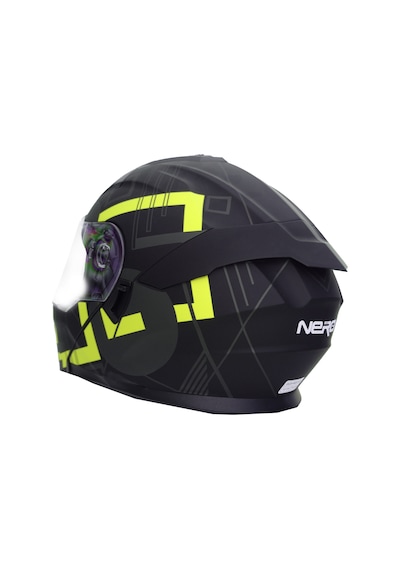 Gp Nero Mks004-Mba1y Güneş Vizörlü Şeffaf Çene Açılır Motosiklet Kaskı Siyah Sarı