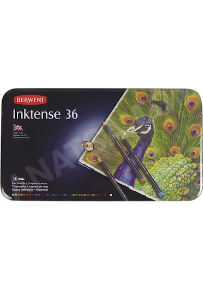 Derwent Inktense Mürekkep Etkili Aquarel Boya Kalemi Teneke Kutu N11.179