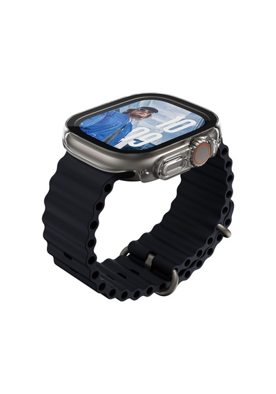 Snappie Apple Uyumlu Watch  2025 49mm Ultra Ultra 2 İnce Şeffaf Full Body Çerçeveli