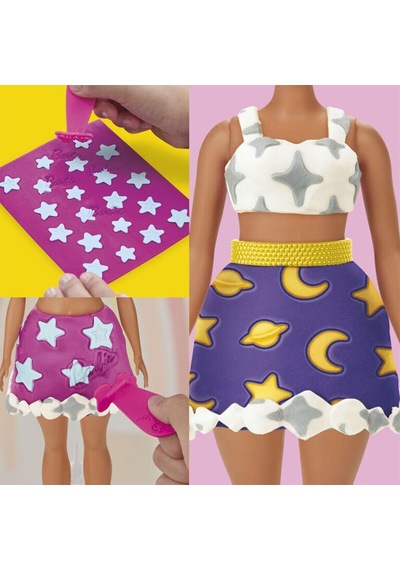 G1355 Play-doh Barbie Designer Desen Paketi Hamur Oyun Seti +3 Yaş Çok  Renkli