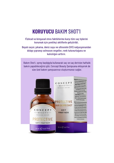 Concept Beauty Koruyucu Dermo Saç Bakım Shot 20 ML
