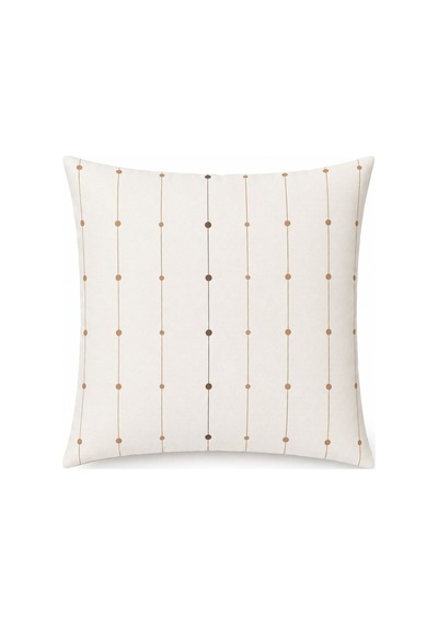 Beige Bone Kırlent Kılıfı Twill Kumaş Gizli Fermuar 43x43 Cm Ekru - 916497948 Ekru