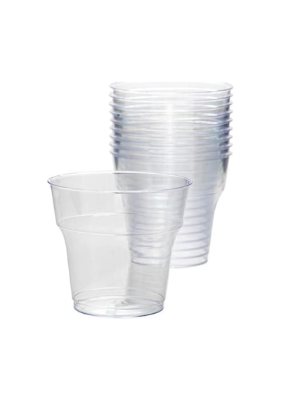 Yamaç Global Şeffaf Kristal Mika Ekstra Sert Plastik Bardak 180 Cc 25 Adet Şeffaf