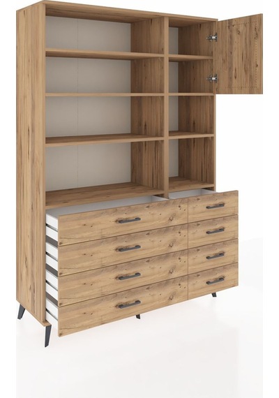 Hyperion Dolap 8 Raflı 8 Çekmeceli Tek Kapaklı 132x44x195 Çam-çam/çam Atlas Çam/atlas Çam Hyperion Dolap 8 Raflı 8 Çekmeceli Tek Kapaklı 132x44x195 Çam-çam/çam Atlas Çam/atlas Çam