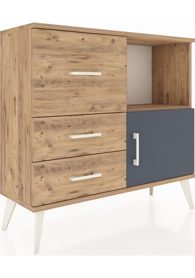 Arges Şifonyer Tek Raflı 3 Çekmeceli Tek Kapaklı 88x30x80 Çam-antrasit/çam Antrasit/çam Arges Şifonyer Tek Raflı 3 Çekmeceli Tek Kapaklı 88x30x80 Çam-antrasit/çam Antrasit/çam