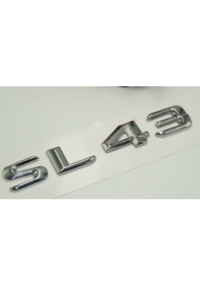 Benz SL 43 Bagaj Krom Metal 3M 3D Yazı Logo