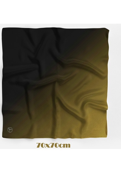 Nüans Desen 70 70cm Bandana/fular Hardal - Siyah