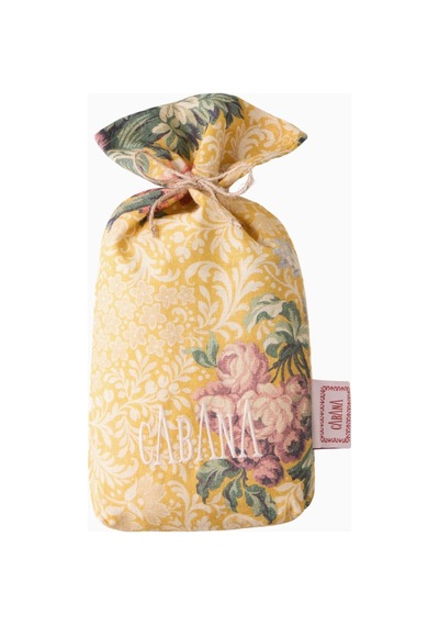 Cabana Peonia Floral Desenli 4 Lü, Italyan Tasarımı Keten Peçete Seti Sarı
