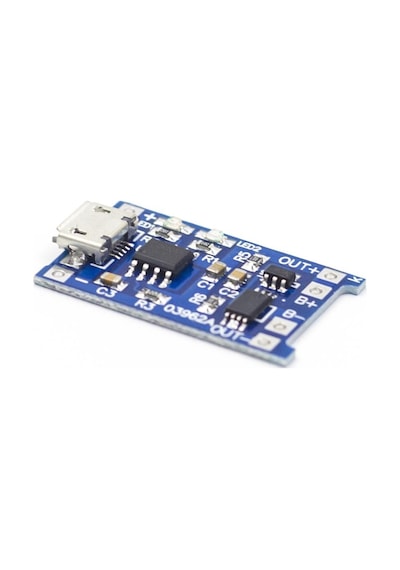 TP4056 Akım Korumalı 1A Lipo Batarya Şarj Modülü (Micro USB)