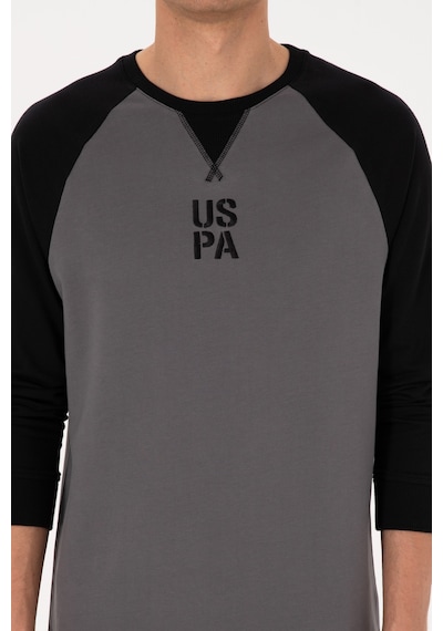 U.S. Polo Assn. Erkek Bisiklet Yaka Regular Fit Siyah İnce Sweatshirt 50315420-VR046
