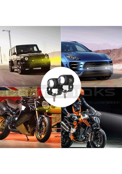 Aotrom Shooter Sis Lambası Motosiklet Led Spot Işık Beyaz-sarı