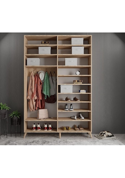 Açelya Portmanto Vestiyer Meşe  M8-180 cm