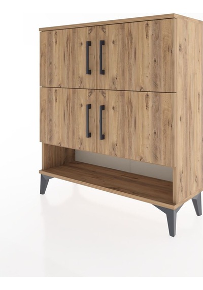Arges Şifonyer 4 Raflı 4 Kapaklı 88x30x96 Çam-çam Çam