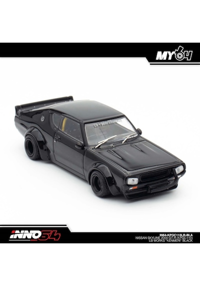 Inno 1/64 Nissan Skyline 2000 Gt-r Kpgc110 Lb Works "kenmeri" Black Çok Renkli