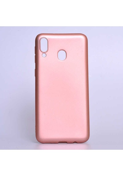 Ekılıf - Samsung Galaxy M20 Uyumlu Kılıf Mat Soft Premier Silikon Kapak - Rose Gold