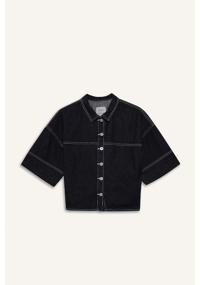 Defacto Kız Çocuk Düğmeli Denim Ceket G3489a825aubk27 Siyah