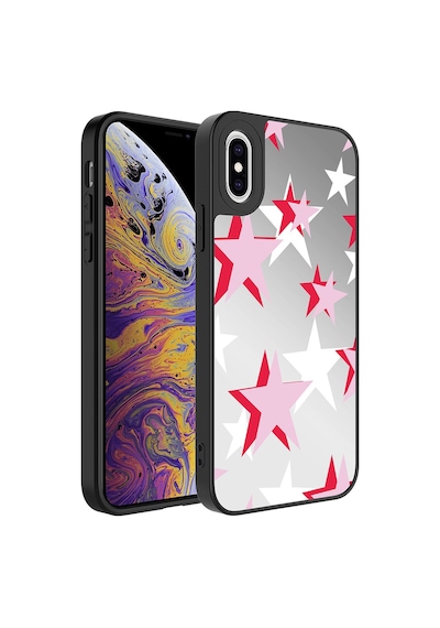 Apple Uyumlu iPhone X Kılıf Aynalı Desenli Kamera Korumalı Parlak Zore Mirror Kapak