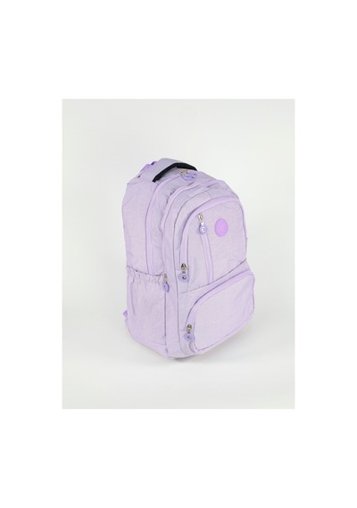 Gigi Luxe Unisex Su Geçirmez Çok Bölmeli Krinkıl Kumaş Okul Çantası Laptop Çantası Lila Lila