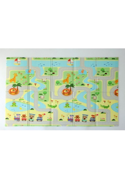 Bebebao Doğa Keşif Yolu İle Minik Kaşifler Gökyüzü ve Dağ Rotaları Katlanabilir Oyun Matı 200x130x1 CM
