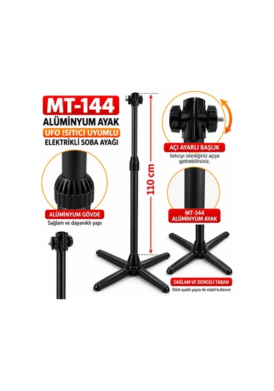 Elektrikli Soba Için 110 Cm Ayak Ufo Isıtıcı Ayağı - 939333376
