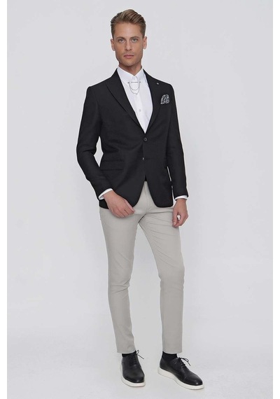 Efor C 630 Slim Fit Siyah Spor Ceket Siyah