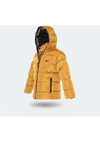 Slazenger NEONS Çocuk Kapüşonlu Şişme Sarı Mont & Kaban