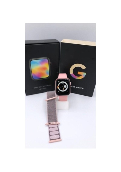 G68l Smart Watch 6s Akıllı Saat Yan Tuşlar Aktif Uygulama Çift Kordon Pembe