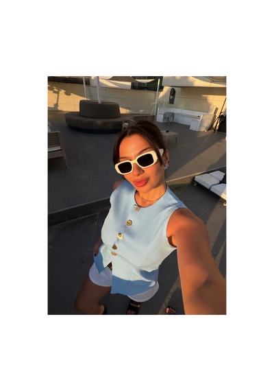 Gigi Wardrobe Blue Sky Yelek Mavi Mavi
