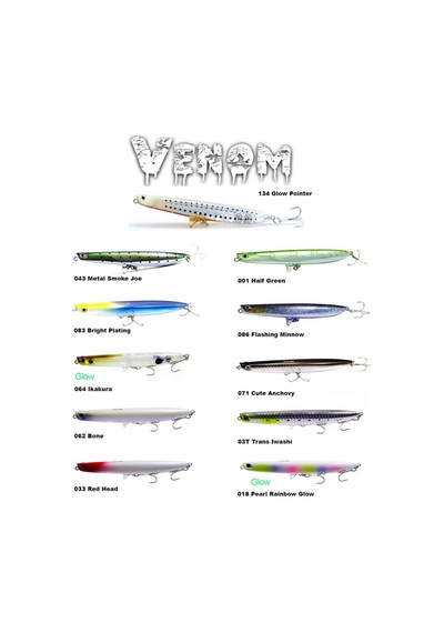 Fujin Venom 120mm 20gr Su Üstü Maket Balık