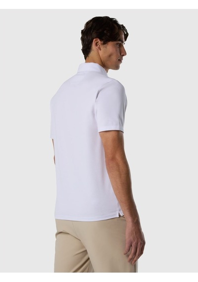 North Sails Kısa Kollu Pamuklu Erkek Polo Yaka T-shirt-33492 Beyaz