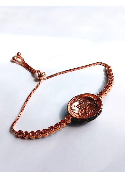 Gümüş Gold Retro Tombak Tasarım Kadın Bileklik