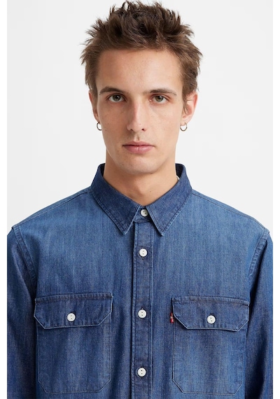 Levi's Pamuklu Relaxed Fit Kot Gömlek Erkek Kot Gömlek 19573-5244 Mavi