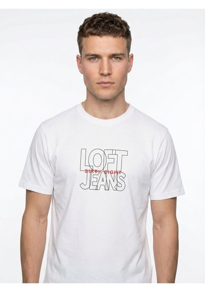Loft Regular Fit Beyaz Erkek T-shirt Lf2042736