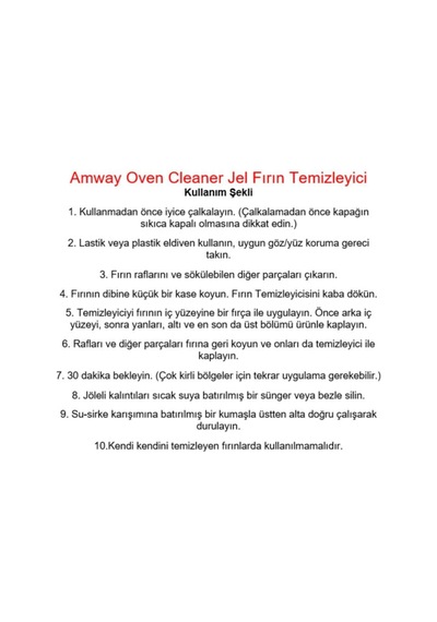 Jel Fırın Temizleyici Oven Cleaner 500 Ml Hsgl Diğer