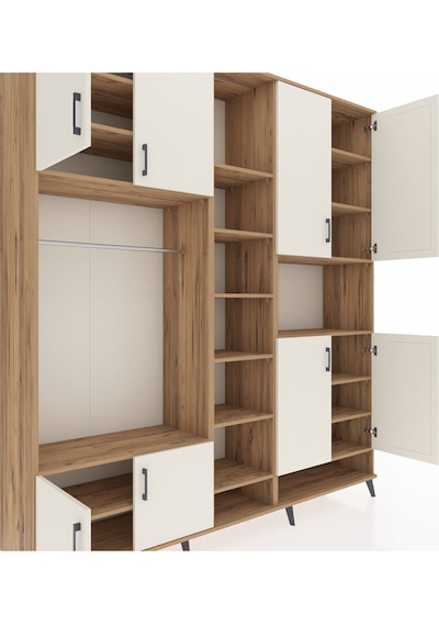 Hyperion Dolap 18 Raflı 8 Kapaklı Tek Askılı 220x44x243 Çam-aytaşı/çam Çok Renkli Hyperion Dolap 18 Raflı 8 Kapaklı Tek Askılı 220x44x243 Çam-aytaşı/çam Çok Renkli