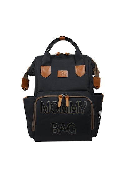 Stylo Doce Mommy Bag Anne Bebek Bakım ve Sırt Çantası Siyah Baskılı Siyah