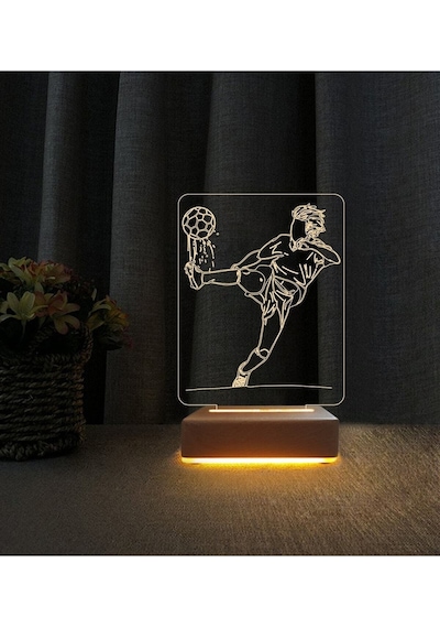 Futbolcu Dizayn Gece Lamba 3d Led Masa Lambası Doğum Günü Lamba Dünya Kupası
